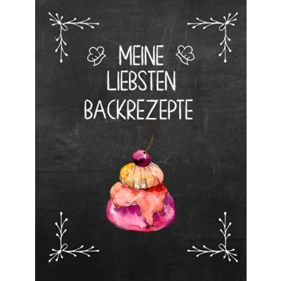 Abbildung von Meine liebsten Backrezepte Backbuch zum selber schreiben mit Register für 100 Rezepte ca. DIN A4 Hardcover: Leeres Rezeptbuch selbst ... deiner Lieblingsrezepte personalisierbar