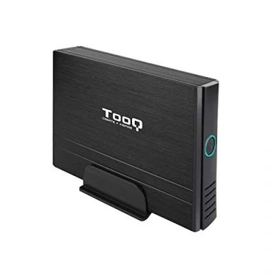 Abbildung von TooQ TQE 3520B Gehäuse für 3,5&quot; Zoll Festplatten (IDE, SATA I/II/III, USB 2.0), Aluminium, LEDAnzeige, schwarze Farbe, 350 g.