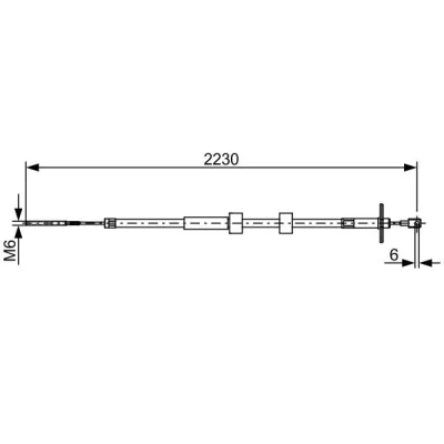 Abbildung von BOSCH 1 987 482 500 Handbremsseil 2230