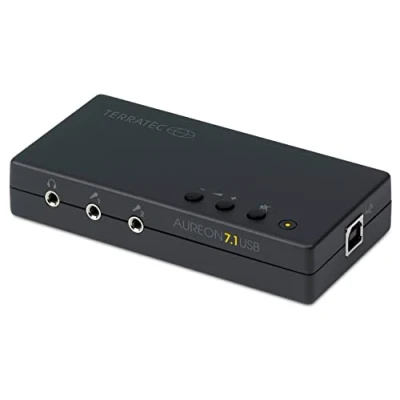 Abbildung von TERRATEC AUREON USB 7.1 PC Soundkarte extern 8 Kanal Soundbox optischer Ein Ausgang für AC3 und DTS bis zu Lautsprecher analoge Digitale Audiogeräte