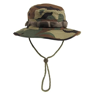 Abbildung von MFH Buschhut US mit Kinnband GI Boonie Rip Stop, M, Woodland