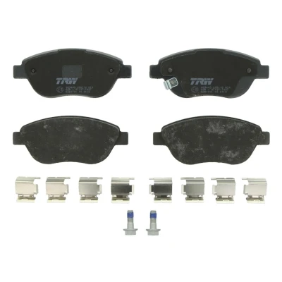 Abbildung von TRW COTEC GDB1701 Bremsbelagsatz mit akustischer Verschleißwarnung Bremssattelschrauben Zubehör OPEL: Corsa D Hatchback, FIAT: 500L