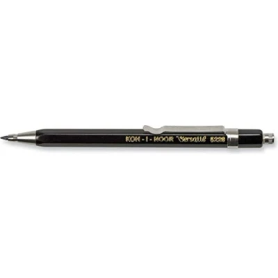 Abbildung von KOH I NOOR Kurzer mechanischer Kupplungsminenhalter, 2 mm Durchmesser, Schwarz