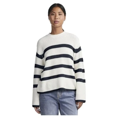 Abbildung von Pieces Pcsabina O NECK Strickpullover, Damen, Größe: Medium, Cloud dancer/sky captain