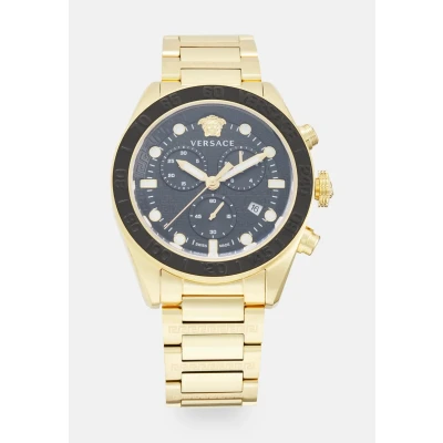 Abbildung von Versace Watches Greca DOME Uhr goldcoloured/black, Herren, Größe: One Size, Gold coloured/black