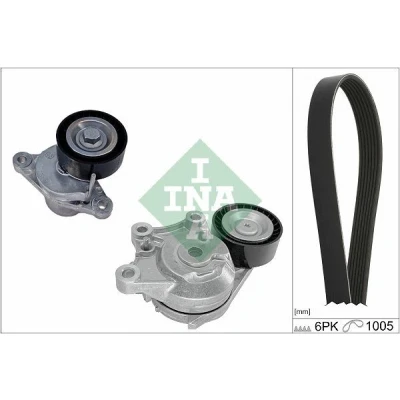 Abbildung von INA 529 0581 10 Keilrippenriemensatz PEUGEOT: 308 SW 2, II Hatchback, 508 I Saloon, CITROËN: C4 Spacetourer, Dispatch III Van, Berlingo