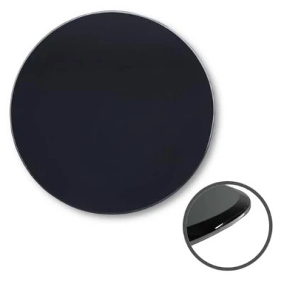 Abbildung von Euro Tische Glasplatte für Kaminofen und Tischplatte in 70cm Facettenschliff, Schutzplatte mit 6mm ESG Sicherheitsglas, Funkenschutzplatte, Glasboden Kamin (Schwarz)