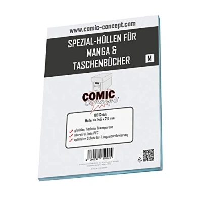 Abbildung von Comic Concept Spezial Hüllen (ohne Lasche) für Manga &amp; Taschenbuch M (146 x 210 mm)