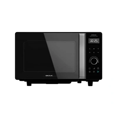 Abbildung von Cecotec Digitale Touch Mikrowelle ohne Teller GrandHeat 2500 Flatbed Black. 800 W, 25 Liter Fassungsvermögen, 8 vorkonfigurierte Funktionen, Timer