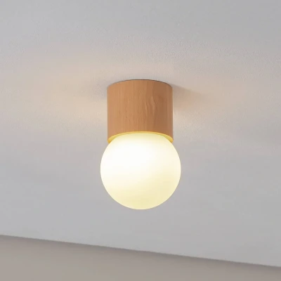 Abbildung von SOLLUX SL.1190 Deckenleuchte BOOMO G9 1 x 8W Holz Ø12cm H:19cm dimmbar