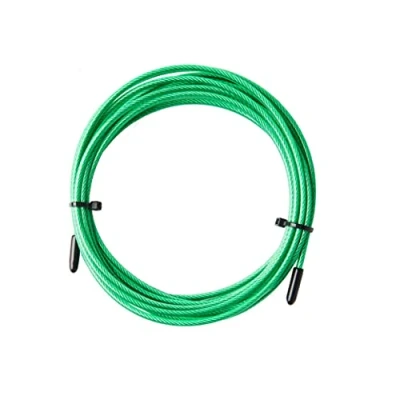 Abbildung von PICSIL Ersatzkabel für Cross Training, Stahlseil mit PVC Beschichtung, Länge 3 m, Stärke 2,5 mm, kompatibel anderen Marken (2 Grun)