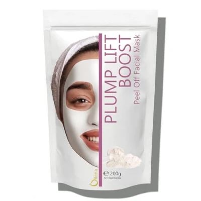 Abbildung von Alginate Peel Off Feuchtigkeitspuder Maske, Mitesserentferner Gesichtsmaske Vegan, kein Abwaschen, Peeling und Porenreinigung 200 g + freie Dosis (Botox wie Injektionsmaske)