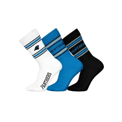 Abbildung von NFL Carolina Panthers 3pk Crew Socks WHT/BLU/BLK 43/46