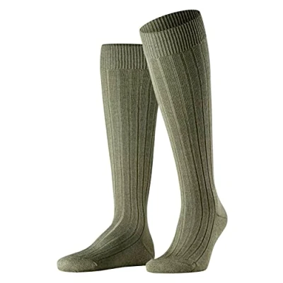 Abbildung von FALKE Herren Teppich Im Schuh M KH Wolle lang einfarbig 1 Paar Kniestrümpfe, Blickdicht, Grün (Herb 7754), 41 42