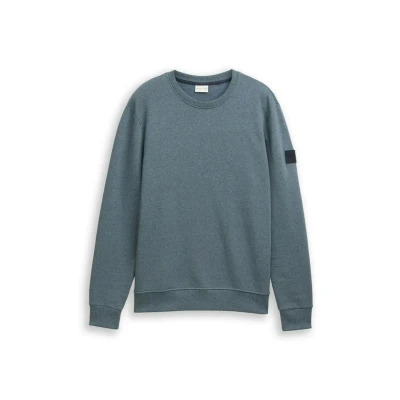 Abbildung von TOM Tailor Structured CREW NECK Sweatshirt, Herren, Größe: XXL, Grey/mint/navy structure