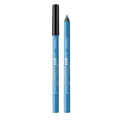Abbildung von Deborah Milano Kajal 2 in 1 Eyeliner und wasserfester Eyeliner, 06 Light Blue, langanhaltend, wasserfest, ultra pigmentiert cremig, verleiht einen intensiven definierten Blick, 1,21 g