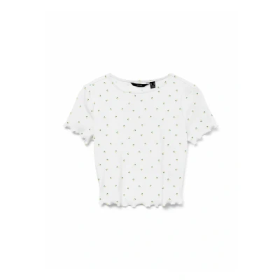 Abbildung von Vero Moda Vmharry Oneck NOOS Tshirt print, Damen, Größe: Small, Snow white
