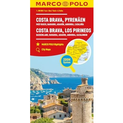 Abbildung von MARCO POLO Regionalkarte Costa Brava, Pyrenäen 1:300.000: Baskenland, Navarra, Aragon, Andorra, Katalonien