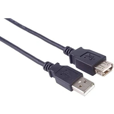 Abbildung von PremiumCord USB 2.0 Verlängerungskabel 20cm, Datenkabel HighSpeed bis zu 480Mbit/s, Ladekabel, Typ A Buchse auf Stecker, 2x geschirmt, Farbe schwarz, Länge 20cm