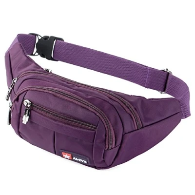 Abbildung von wasserdichte Bauchtasche Geeignet für Reise, Sport &amp; alle Outdoor Aktivitäten, Hüfttasche Damen und Herren, Wasserdicht Hüfttaschen Running (Violett)