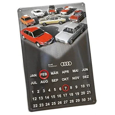 Abbildung von Audi A8 8998 Dauerkalender Kalender Ganzjahreskalender Stahlblech 3D Prägung Oldtimer Youngtimer