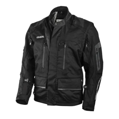 Abbildung von O&#039;NEAL Enduro Jacke MX Wasserabweisendes Außenmaterial, Protektorentaschen an Rücken, Ellenbogen und Schultern Baja Racing Jacket Erwachsene Schwarz Größe XL