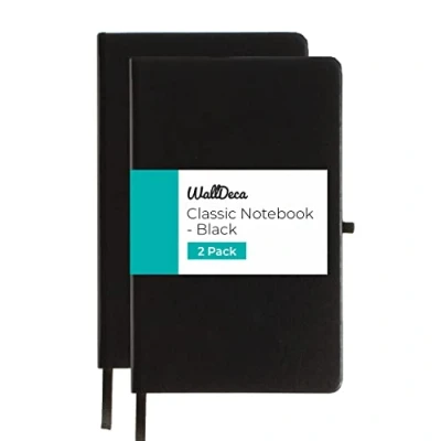 Abbildung von WallDeca Notizbuch A5 Liniert (2’er Pack) Hardcover mit 240 Seiten 80 g/m² Ideal als Bullet Journal, Haushaltbuch oder Tagebuch Für Studium, Büro und Zuhause