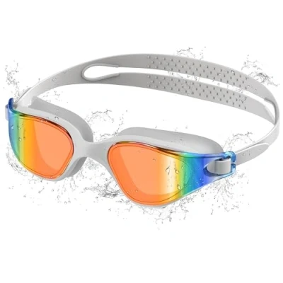Abbildung von Ambienden Swimming Goggles for Adults &amp; Youth Anti Fog HD Lens, UV Protection, Waterproof Seal Training, Beach/Pool Secure Fit Unisex Men Women GR