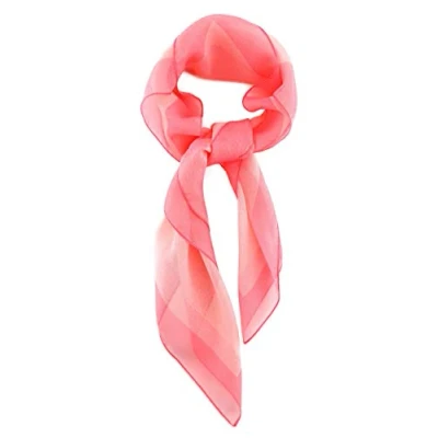 Abbildung von TigerTie Damen Chiffon Nickituch in rosa rosé mit Bordüre Größe 58 cm x