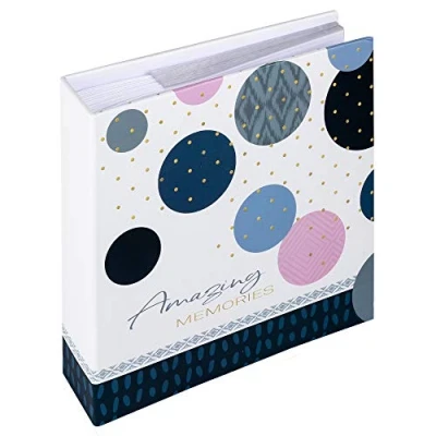 Abbildung von walther design Fotoalbum blau 200 Fotos 9 x 13 cm Memo Einsteckalbum Amazing Memories ME 485 L