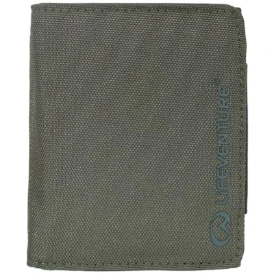 Abbildung von Lifeventure Geldbörse im Trifold Design mit RFID Schutz Portemonnaie Reißverschluss für Reisen aus umweltfreundlichem Recyclingmaterial (Olivgrün)