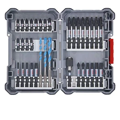 Abbildung von Bosch 35x PRO Impact Mixed Set, Exclusive, 35 tlg. (für Beton, Weiche Fliesen, 108 x 168 mm, Professional Zubehör Bohrmaschine/Schrauber, Schlagbohrer/Schrauber)