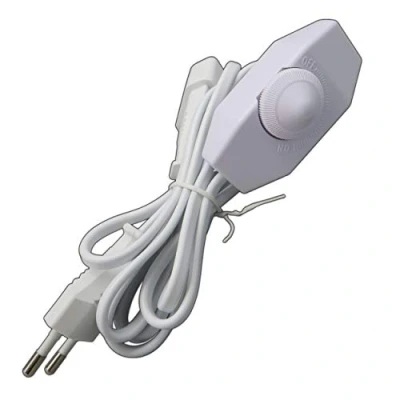 Abbildung von Dimmschalter Drehdimmer Stufenlos für LED Leuchtmittel 1 60W Leise Schnurdimmer Weiß