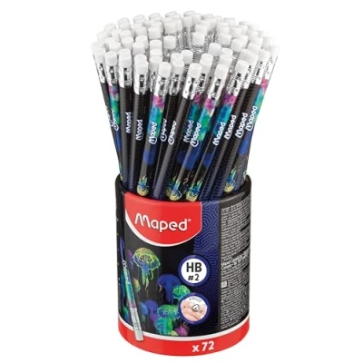 Abbildung von Maped 72x ergonomische Drei Kant Bleistifte DEEPSEA PARADISE mit Radiergummi HB mittel