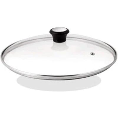 Abbildung von Tefal Glasdeckel 26 cm, Edelstahlfassung, Spülmaschinenfest, Dampfventil, Thermokunststoffgriff, 28097612