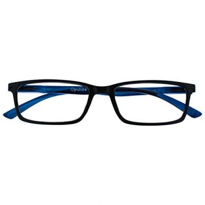 Abbildung von OPULIZE See Brille Blaulichtfilter Schmal Rahmen Federscharniere Verbessern Den Schlaf Computerbrille Gaming Entspiegelt Schwarz Herren Damen B9 1