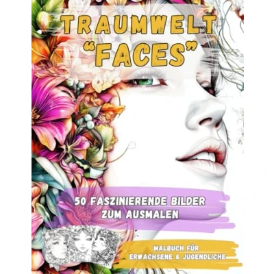 Abbildung von Traumwelt &quot;FACES&quot;: 50 faszinierende Motive zum Ausmalen Malbuch für den kreativen Stressabbau Ausmalbuch Erwachsene und Jugendliche Kreativität Fantasie