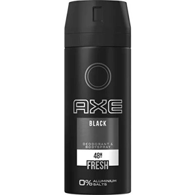 Abbildung von Axe Bodyspray Black Deo ohne Aluminium sorgt 48 Stunden lang für effektiven Schutz vor Körpergeruch 150 ml