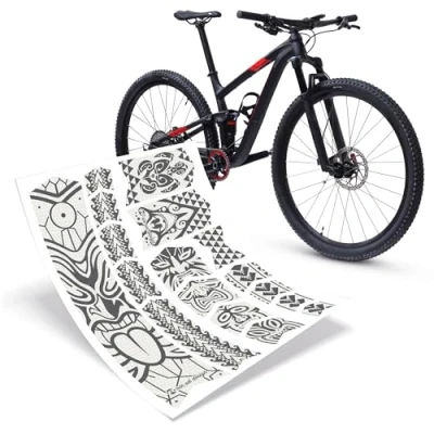 Abbildung von Riesel Design® Frame:Tape 3000 Fahrrad Rahmenschutz Stylische Schutzfolie / 17 Selbstklebende Fahrradschutzfolien/MTB Rahmenschutzfolie für den gesamten Rahmen als Kratzschutz