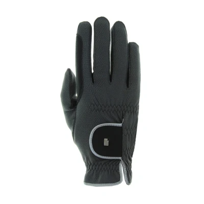 Abbildung von Roeckl Reithandschuhe Malta Bicolor Anthrazit/Silber 6,5