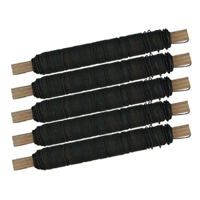 Abbildung von 5 Rollen Wickeldraht Blumendraht Bindedraht Bastel a` ca. 100g (5x blau geglüht)