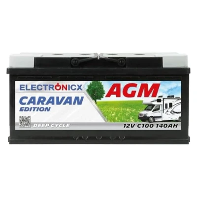 Abbildung von Premium AGM Batterie 140Ah 12V, für Wohnwagen, Wohnmobil, Solarbatterie Camping Mover, Deep Cycle Batterien, Solaranlage 140 Ah