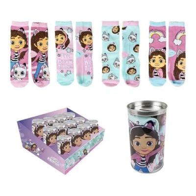 Abbildung von CERDÁ LIFE&#039;S LITTLE MOMENTS Unisex Kinder Pack Calcetines 4 Piezas Gabby&#039;s Dollhouse Socken, bunt, 27 30