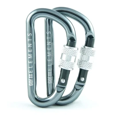 Abbildung von GO!elements Mini Karabiner Micro 6 mit Schraubverschluss im 2er Pack, Farbe:Storm