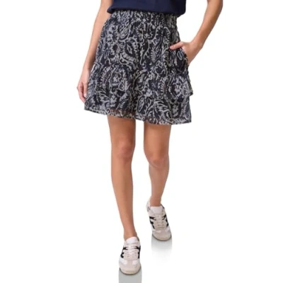 Abbildung von Street One Studio Damen F361764 Chiffon Rock mit Volants, Dark Void Blue, 44