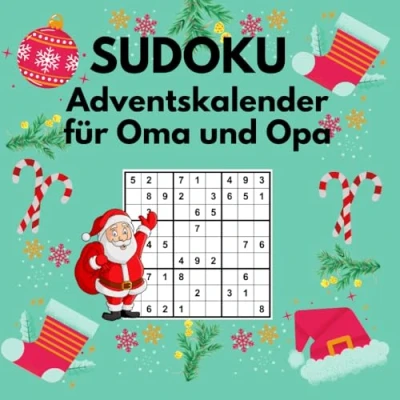 Abbildung von Sudoku Adventskalender Für Oma und Opa: 72 Sudokus Leicht bis Mittel in Großer Schrift Senioren Erwachsene