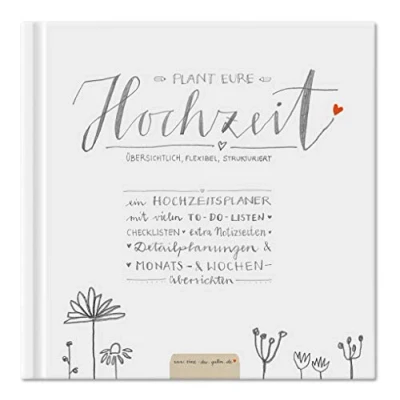 Abbildung von Hochzeitsplaner mit Checklisten &amp; Zeitplan Plant eure Hochzeit, Wedding Planner, Kalender Organizer für die Hochzeitsvorbereitung, deutsch, 21x21cm, 112 S., Hardcover, Recyclingpapier
