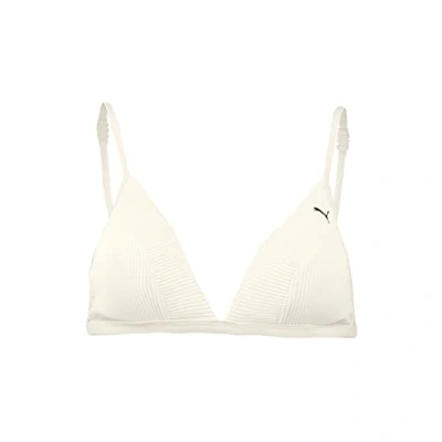 Abbildung von PUMA Damen Ribbed Triangle Bikini Top, White Combo, S EU