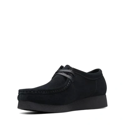 Abbildung von Clarks Wallabeeevosh D Sportlicher Schnürer, Damen, Größe: 36, Black sde Leder