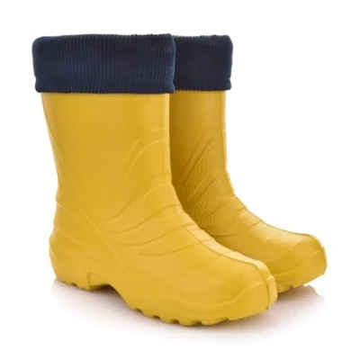 Abbildung von LEMIGO Unisex Kinder EVA Gummistiefel Gefüttert Leichte Warme Regenstiefel Jungen Mädchen TERMIX 861 22 37 EU (Gelb, 28/29)